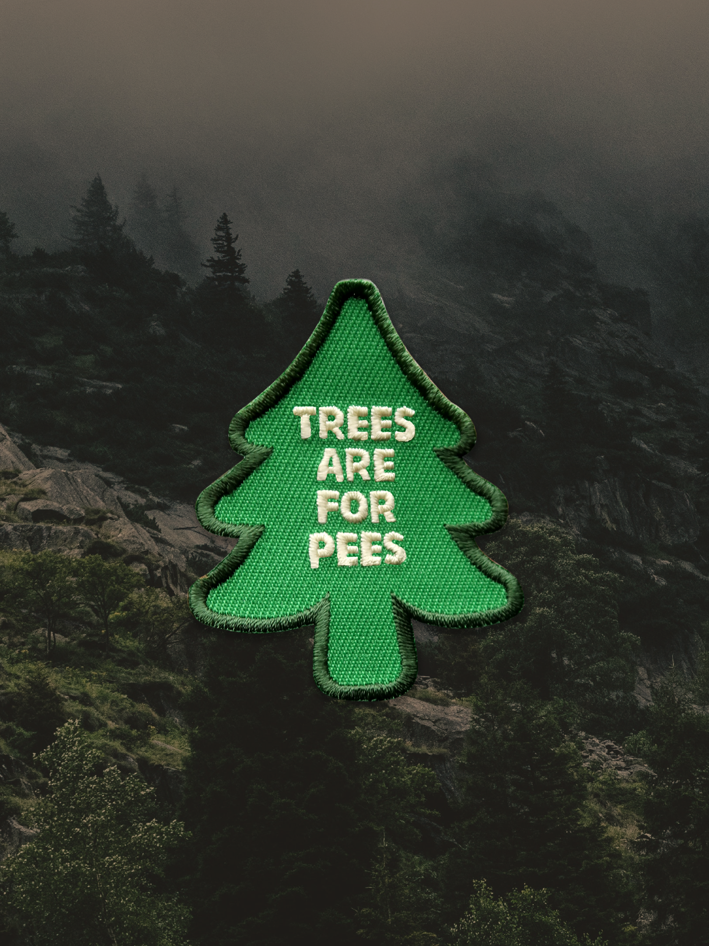 Trees are for Pees iron-on patch for dogs