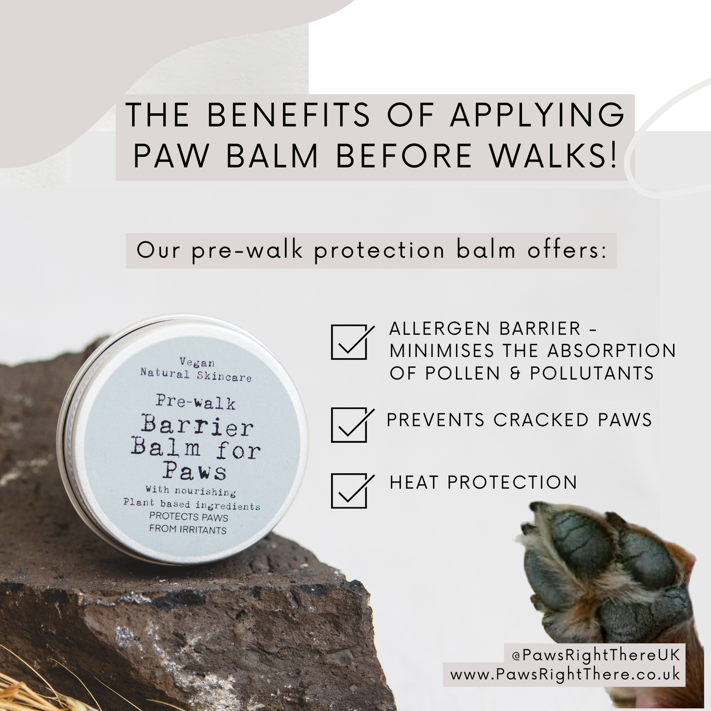 Paw Protection Balm | Natural Dog Paw Balm |Vegan | Eco Dog